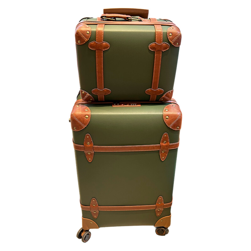 Retro Vintage Trunk Suitcase - Valise Vintage en cuir PU pour